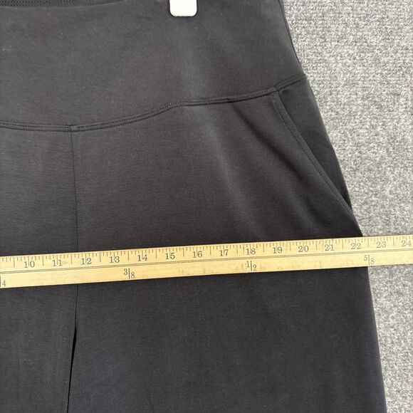 Athleta Seasoft Wide Crop Pants Womens Size XL Black Lounge Lagenlook - Picture 5 of 10